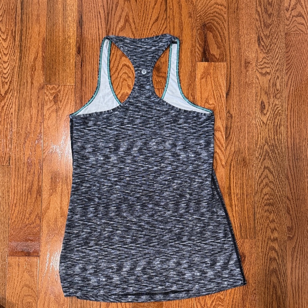 Lululemon Athletica Black and Gray Racerback Tank Top XL - Picture 2 of 3